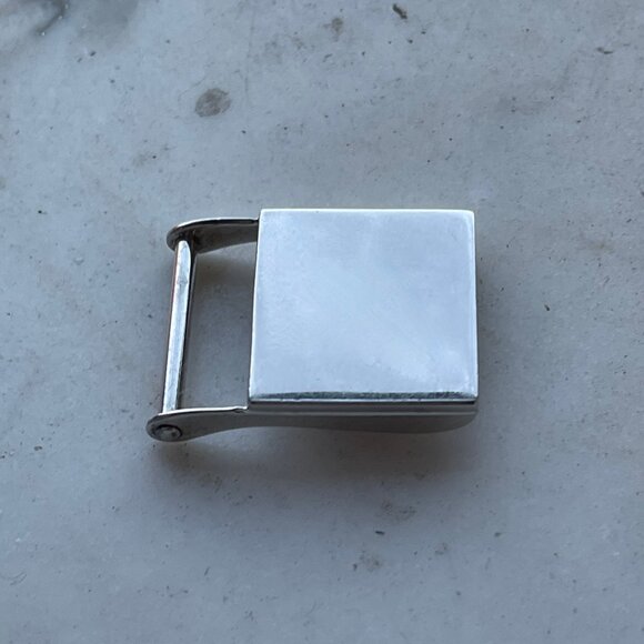 Vintage Solid Sterling Silver Belt Buckle - Picture 7 of 12